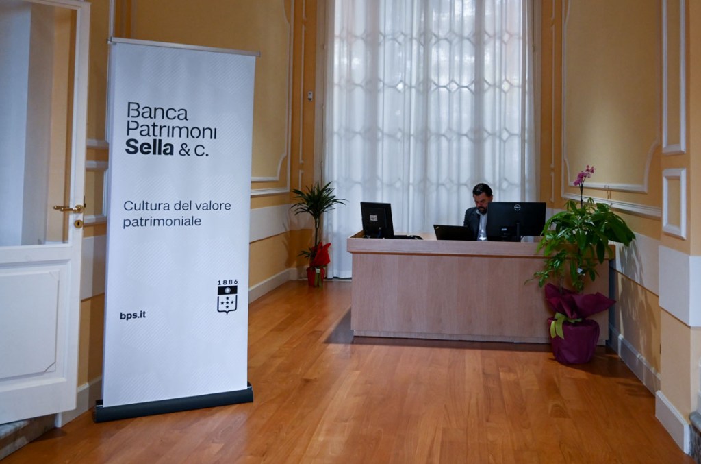 L'interno della banca