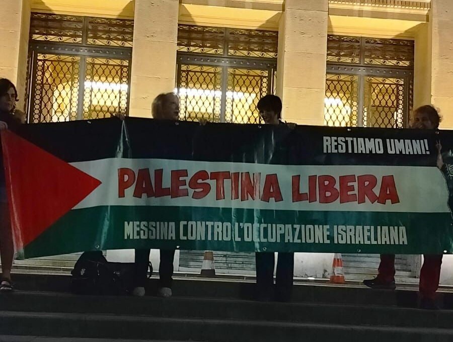 Manifestazione a Messina contro i bombardamenti a Gaza, per le vittime civili e per la Palestina libera