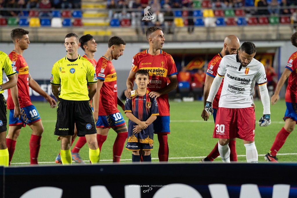 il messina poco prima del calcio d'inizio