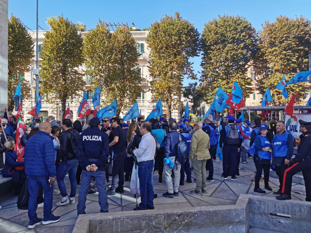 Manifestazione Cgil e Uil