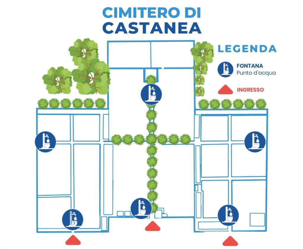 piantina cimitero di castanea