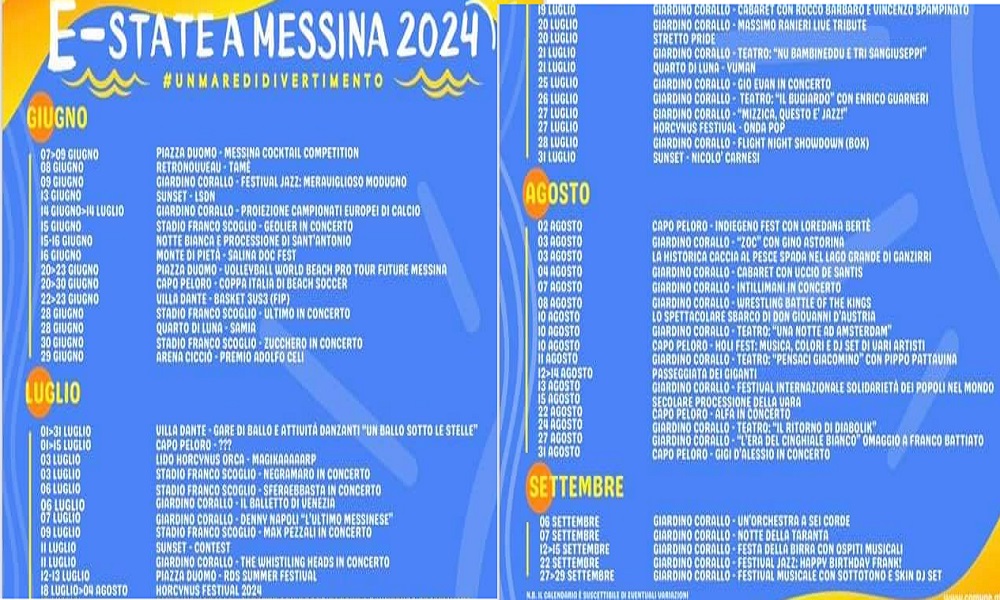 estate a messina 2024