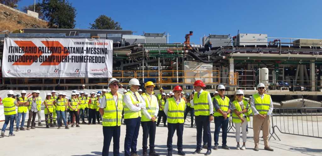 Inaugurazione lavori talpa cantiere Trappitello