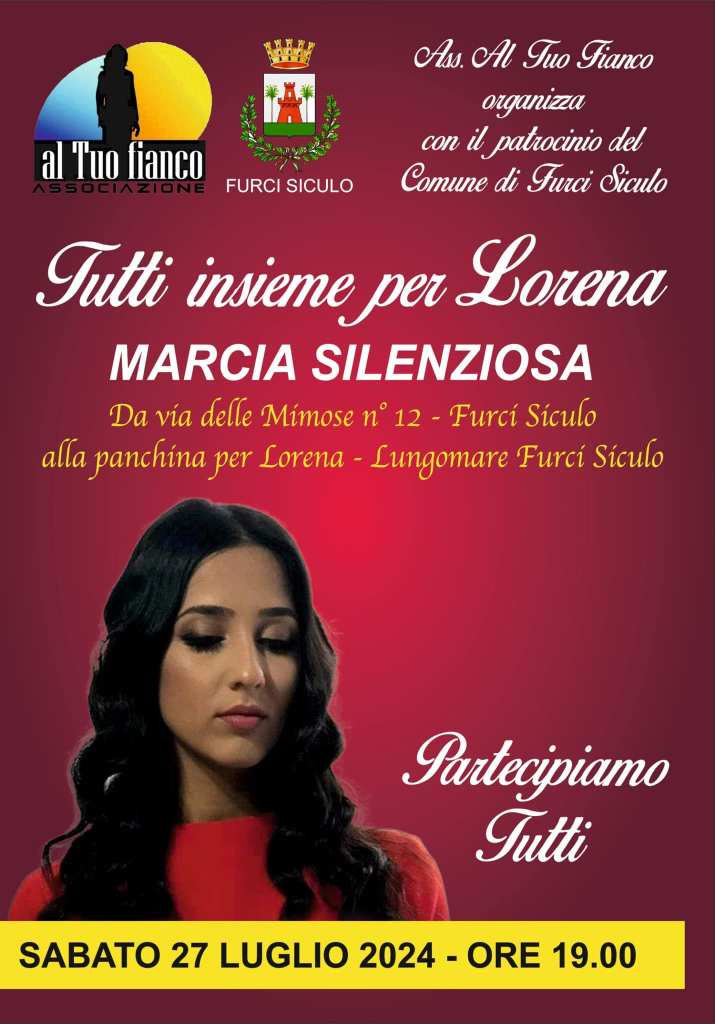 Locandina marcia per Lorena