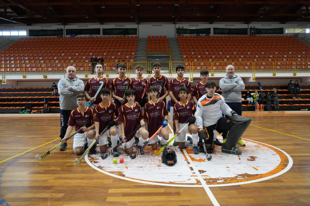 la formazione under 16 dell'unime hockey